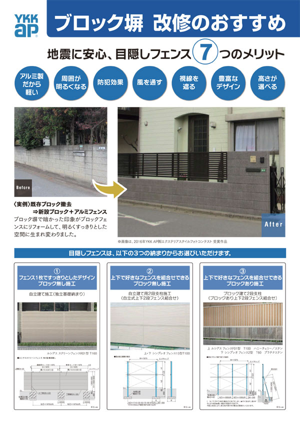 ブロック塀 改修のおすすめ